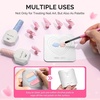 image:imageMelodySusie Nail Stand for Press Ons Super Pink Metal Round With Butterfly Pattern Magnetic Base for Painting Display with Brush Holder And Reusable DoubleSided Tape for Home DIY Salon SuppliesSilver Heart