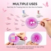 image:imageMelodySusie Nail Stand for Press Ons Super Pink Metal Round With Butterfly Pattern Magnetic Base for Painting Display with Brush Holder And Reusable DoubleSided Tape for Home DIY Salon SuppliesPink Round