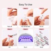image:imageMelodySusie Nail Stand for Press Ons Super Pink Metal Round With Butterfly Pattern Magnetic Base for Painting Display with Brush Holder And Reusable DoubleSided Tape for Home DIY Salon SuppliesClear