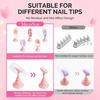 image:imageMelodySusie Nail Stand for Press Ons Super Pink Metal Round With Butterfly Pattern Magnetic Base for Painting Display with Brush Holder And Reusable DoubleSided Tape for Home DIY Salon SuppliesSilver Heart