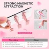 image:imageMelodySusie Nail Stand for Press Ons Super Pink Metal Round With Butterfly Pattern Magnetic Base for Painting Display with Brush Holder And Reusable DoubleSided Tape for Home DIY Salon SuppliesSilver Heart