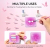 image:imageMelodySusie Nail Stand for Press Ons Super Pink Metal Round With Butterfly Pattern Magnetic Base for Painting Display with Brush Holder And Reusable DoubleSided Tape for Home DIY Salon SuppliesPink Square