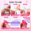 image:imageMelodySusie Nail Stand for Press Ons Super Pink Metal Round With Butterfly Pattern Magnetic Base for Painting Display with Brush Holder And Reusable DoubleSided Tape for Home DIY Salon SuppliesPink Round