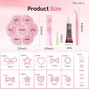 image:imageMelodySusie Pearl Nail Charms Set 350Pcs Pink MixedShape Nail Gems with Tweezers for Nail Decorations DIY 3D Nail Art
