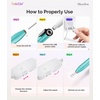 image:imageMelodySusie PocketNail Slim Ergonomic PenShaped USB Nail Drill PC100G 20000RPM Portable Electric File for All Manicure Pedicure Nail Care Shaping amp Gel Removal at Home for BeginnersLight Blue
