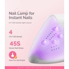 image:imageMelodySusie PocketSized LED UV Nail Lamp with UltraLightweight Design PART04 UV Light Cures All Soft Gels at Home Especially Instant Nails SemiCured Gel Base Coat amp Top Coat WhiteWhite