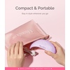 image:imageMelodySusie PocketSized LED UV Nail Lamp with UltraLightweight Design PART04 UV Light Cures All Soft Gels at Home Especially Instant Nails SemiCured Gel Base Coat amp Top Coat WhitePurple
