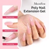 image:imageMelodySusie Poly Gel 60g HemaFree Nail Extension Nail Thickening Builder Gel UV Lamp Cured Art Design Manicure Gift for Women ClearLight pink042