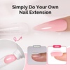 image:imageMelodySusie Poly Gel 60g HemaFree Nail Extension Nail Thickening Builder Gel UV Lamp Cured Art Design Manicure Gift for Women ClearLight pink042
