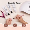 image:imageMelodySusie Poly Gel 60g HemaFree Nail Extension Nail Thickening Builder Gel UV Lamp Cured Art Design Manicure Gift for Women ClearNatural orange052