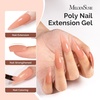 image:imageMelodySusie Poly Gel 60g HemaFree Nail Extension Nail Thickening Builder Gel UV Lamp Cured Art Design Manicure Gift for Women ClearNatural orange052