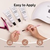 image:imageMelodySusie Poly Gel 60g HemaFree Nail Extension Nail Thickening Builder Gel UV Lamp Cured Art Design Manicure Gift for Women ClearNude brown027