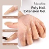 image:imageMelodySusie Poly Gel 60g HemaFree Nail Extension Nail Thickening Builder Gel UV Lamp Cured Art Design Manicure Gift for Women ClearNude brown027