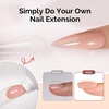 image:imageMelodySusie Poly Gel 60g HemaFree Nail Extension Nail Thickening Builder Gel UV Lamp Cured Art Design Manicure Gift for Women ClearNude045