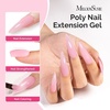 image:imageMelodySusie Poly Gel 60g HemaFree Nail Extension Nail Thickening Builder Gel UV Lamp Cured Art Design Manicure Gift for Women Clearpink048