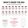 image:imageMelodySusie Press On Nails Short Oval Hot Pink Longlasting amp Glossy Finish Reusable with Glue for Woman Girl 16 Sizes32Pcs Fake Nails Kit Fall Halloween NailsShort Square White French Tips