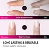image:imageMelodySusie Press On Nails Short Oval Hot Pink Longlasting amp Glossy Finish Reusable with Glue for Woman Girl 16 Sizes32Pcs Fake Nails Kit Fall Halloween NailsShort Square Petale Pink