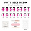 image:imageMelodySusie Press On Nails Short Oval Hot Pink Longlasting amp Glossy Finish Reusable with Glue for Woman Girl 16 Sizes32Pcs Fake Nails Kit Fall Halloween NailsShort Oval Hot Pink
