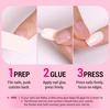 image:imageMelodySusie Press On Nails Short Square Point Pink Longlasting amp Glossy Finish Reusable with Glue for Woman Girl 16 Sizes32Pcs Fake Nails Kit Fall Halloween NailsShort Square Point Pink