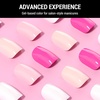 image:imageMelodySusie Press On Nails Short Square Point Pink Longlasting amp Glossy Finish Reusable with Glue for Woman Girl 16 Sizes32Pcs Fake Nails Kit Fall Halloween NailsShort Oval Hot Pink