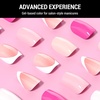image:imageMelodySusie Press On Nails Short Square Point Pink Longlasting amp Glossy Finish Reusable with Glue for Woman Girl 16 Sizes32Pcs Fake Nails Kit Fall Halloween NailsShort Square White French Tips