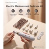image:imageMelodySusie Professional Manicure Pedicure Kit Cordless 8in1 Electric Nail Drill with 20 Speeds Rechargeable EFile for Thick Nails amp Cuticles Ideal Foot Care for Women MenPC650E White Gold
