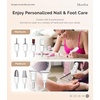 image:imageMelodySusie Professional Manicure Pedicure Kit Cordless 8in1 Electric Nail Drill with 20 Speeds Rechargeable EFile for Thick Nails amp Cuticles Ideal Foot Care for Women MenPC650E White Gold