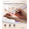 image:imageMelodySusie Professional Manicure Pedicure Kit Cordless 8in1 Electric Nail Drill with 20 Speeds Rechargeable EFile for Thick Nails amp Cuticles Ideal Foot Care for Women MenPC650E White Gold