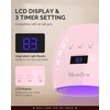 image:imageMelodySusie Professional UV LED Nail Lamp PPlus30I High Efficient Nail Dryer with 3 Timers amp Detachable Base Cures All Hard Gels Especially Rhinestone Glue Solid amp Liner Gel Polishes54w Nail Lamppink