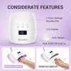 image:imageMelodySusie Professional UV LED Nail Lamp PPlus30I High Efficient Nail Dryer with 3 Timers amp Detachable Base Cures All Hard Gels Especially Rhinestone Glue Solid amp Liner Gel Polishes54w Nail Lampwhite