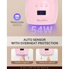 image:imageMelodySusie Professional UV LED Nail Lamp PPlus30I High Efficient Nail Dryer with 3 Timers amp Detachable Base Cures All Hard Gels Especially Rhinestone Glue Solid amp Liner Gel Polishes54w Nail Lamppink