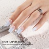 image:imageMelodySusie Semi Cured Gel Nail Strips Blue Star Works with Nail lamp SalonQuality Long Lasting Easy to Apply amp Remove  Includes 30Pcs 2 Prep Pads Nail File amp Wooden Stick