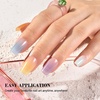 image:imageMelodySusie Semi Cured Gel Nail Strips Macaron Gradient Works with Nail lamp SalonQuality Long Lasting Easy to Apply amp Remove  Includes 30Pcs 2 Prep Pads Nail File amp Wooden Stick