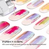 image:imageMelodySusie Semi Cured Gel Nail Strips Rainbow Graffiti Works with Nail lamp SalonQuality Long Lasting Easy to Apply amp Remove  Includes 30Pcs 2 Prep Pads Nail File amp Wooden Stick