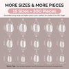 image:imageMelodySusie Short Ballerina X Nail Tips  300Pcs 15 Sizes Clear Acrylic Half Matte Full Cover Press on Nails for DIY Extension amp Salon UsePreShaped for LongLasting ManicureShort Almond