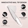 image:imageMelodySusie Short Ballerina X Nail Tips  300Pcs 15 Sizes Clear Acrylic Half Matte Full Cover Press on Nails for DIY Extension amp Salon UsePreShaped for LongLasting ManicureLong Coffin