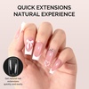 image:imageMelodySusie Short Ballerina X Nail Tips  300Pcs 15 Sizes Clear Acrylic Half Matte Full Cover Press on Nails for DIY Extension amp Salon UsePreShaped for LongLasting ManicureMedium Square