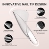 image:imageMelodySusie Short Ballerina X Nail Tips  300Pcs 15 Sizes Clear Acrylic Half Matte Full Cover Press on Nails for DIY Extension amp Salon UsePreShaped for LongLasting ManicureHalf Cover Short Almond