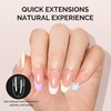 image:imageMelodySusie Short Ballerina X Nail Tips  300Pcs 15 Sizes Clear Acrylic Half Matte Full Cover Press on Nails for DIY Extension amp Salon UsePreShaped for LongLasting ManicureMedium Oval Round