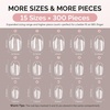 image:imageMelodySusie Short Ballerina X Nail Tips  300Pcs 15 Sizes Clear Acrylic Half Matte Full Cover Press on Nails for DIY Extension amp Salon UsePreShaped for LongLasting ManicureShort Oval Round