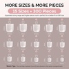 image:imageMelodySusie Short Ballerina X Nail Tips  300Pcs 15 Sizes Clear Acrylic Half Matte Full Cover Press on Nails for DIY Extension amp Salon UsePreShaped for LongLasting ManicureSquare