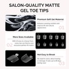 image:imageMelodySusie Short Ballerina X Nail Tips  300Pcs 15 Sizes Clear Acrylic Half Matte Full Cover Press on Nails for DIY Extension amp Salon UsePreShaped for LongLasting ManicureSquare