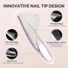 image:imageMelodySusie Short Ballerina X Nail Tips  300Pcs 15 Sizes Clear Acrylic Half Matte Full Cover Press on Nails for DIY Extension amp Salon UsePreShaped for LongLasting ManicureLong Square