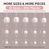 image:imageMelodySusie Short Ballerina X Nail Tips  300Pcs 15 Sizes Clear Acrylic Half Matte Full Cover Press on Nails for DIY Extension amp Salon UsePreShaped for LongLasting ManicureSquoval