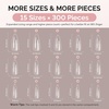 image:imageMelodySusie Short Ballerina X Nail Tips  300Pcs 15 Sizes Clear Acrylic Half Matte Full Cover Press on Nails for DIY Extension amp Salon UsePreShaped for LongLasting ManicureLong Almond Stiletto
