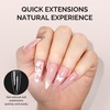 image:imageMelodySusie Short Ballerina X Nail Tips  300Pcs 15 Sizes Clear Acrylic Half Matte Full Cover Press on Nails for DIY Extension amp Salon UsePreShaped for LongLasting ManicureLong Almond Stiletto