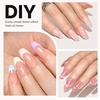 image:imageMelodySusie Short Ballerina X Nail Tips  300Pcs 15 Sizes Clear Acrylic Half Matte Full Cover Press on Nails for DIY Extension amp Salon UsePreShaped for LongLasting ManicureMedium Oval Round