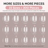image:imageMelodySusie Short Ballerina X Nail Tips  300Pcs 15 Sizes Clear Acrylic Half Matte Full Cover Press on Nails for DIY Extension amp Salon UsePreShaped for LongLasting ManicureShort Square