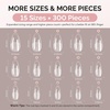 image:imageMelodySusie Short Ballerina X Nail Tips  300Pcs 15 Sizes Clear Acrylic Half Matte Full Cover Press on Nails for DIY Extension amp Salon UsePreShaped for LongLasting ManicureMedium Almond
