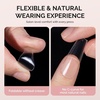 image:imageMelodySusie Short Ballerina X Nail Tips  300Pcs 15 Sizes Clear Acrylic Half Matte Full Cover Press on Nails for DIY Extension amp Salon UsePreShaped for LongLasting ManicureHalf Cover Extra Long Square